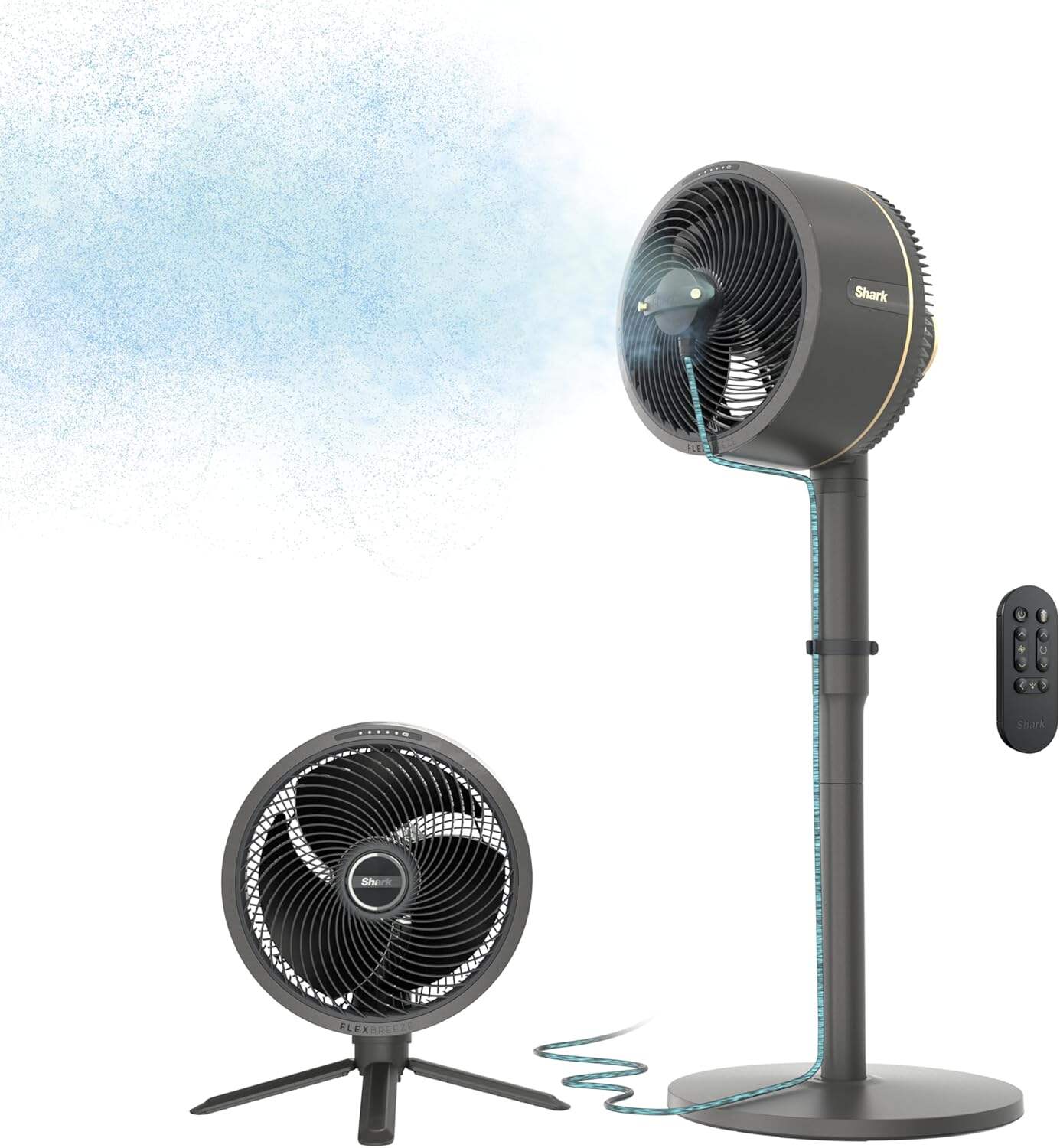Shark FlexBreeze Pro Mist Fan — Indoor & Outdoor, Integrated Misting