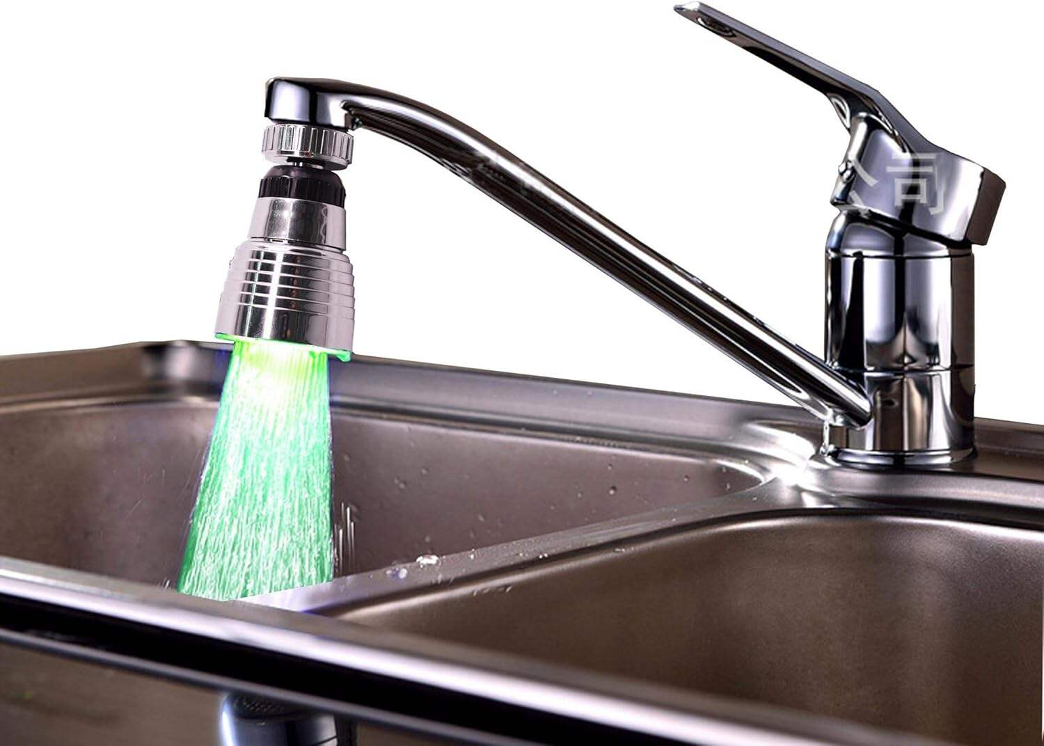2 Pack 3-Color Temperature Sensitive Gradient LED Water Faucet Light - Color Changing Tap for Kitchen & Bathroom