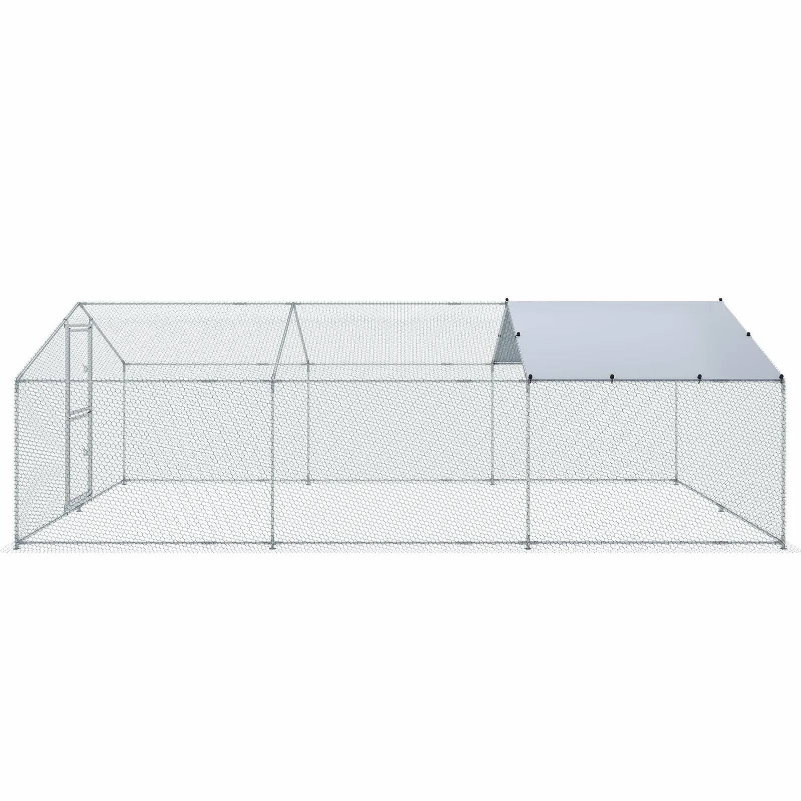 VEVOR Large Metal Chicken Coop with Run