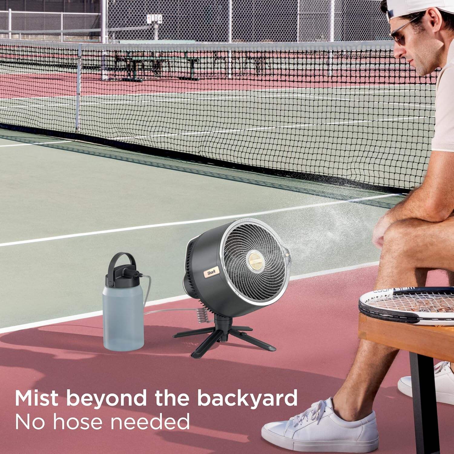 Shark FlexBreeze Pro Mist Fan — Indoor & Outdoor, Integrated Misting