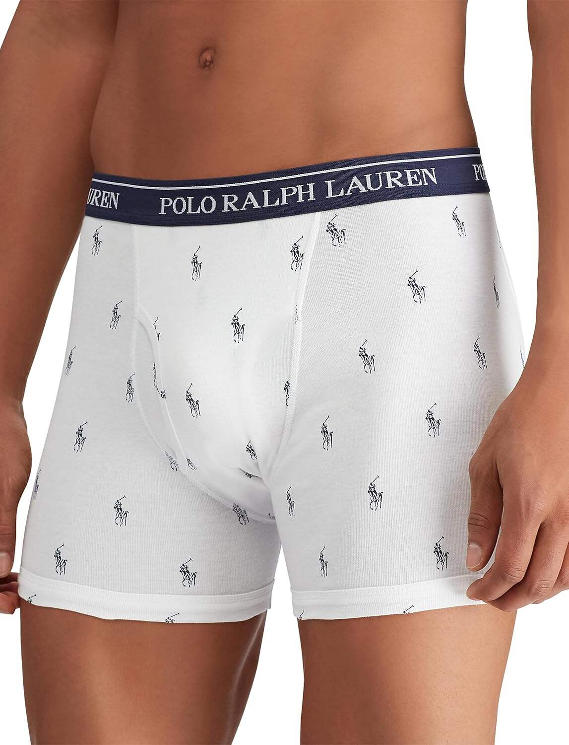 Polo Ralph Lauren Men's Classic Fit Cotton Boxer Briefs, Trunks & Long Leg Available (3 Pack)