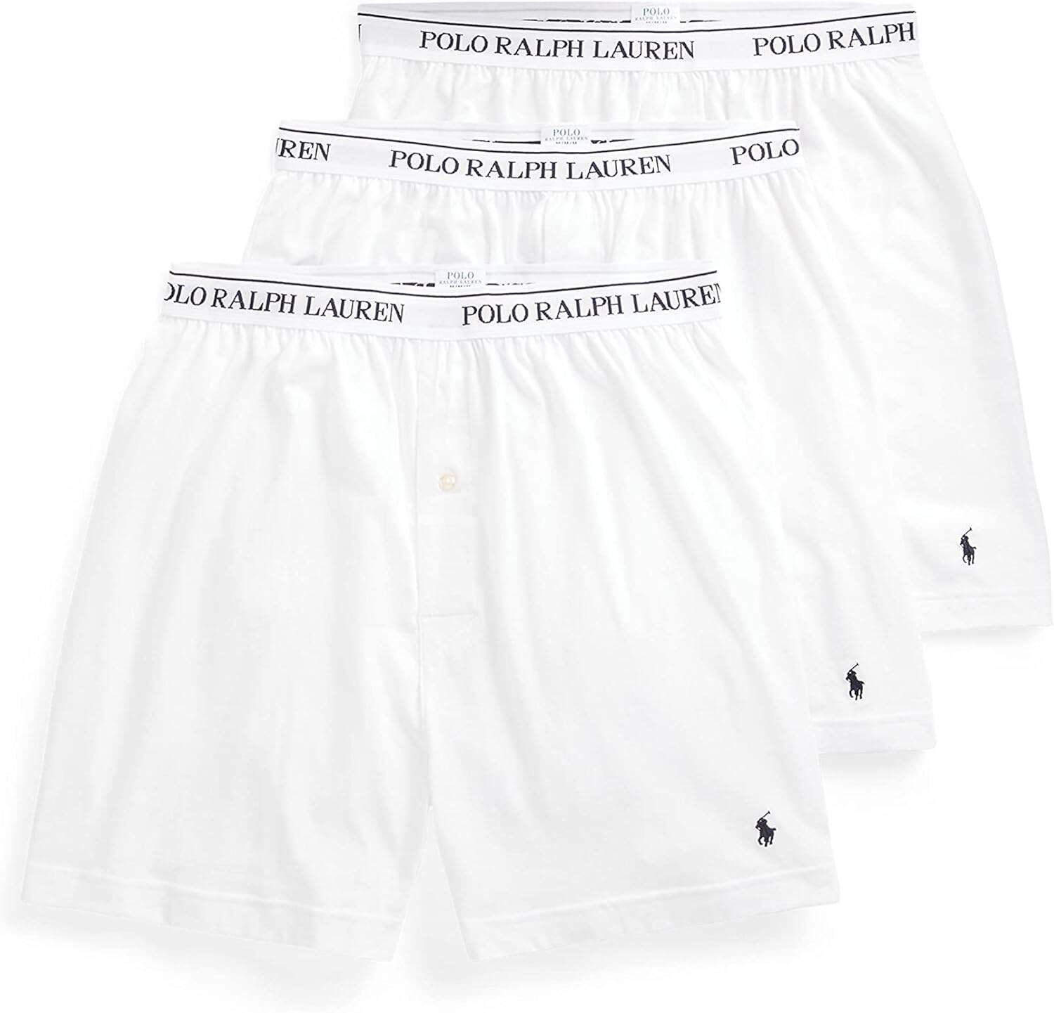 Polo Ralph Lauren Men's Classic Fit with Wicking Knit Boxers 3 Pack