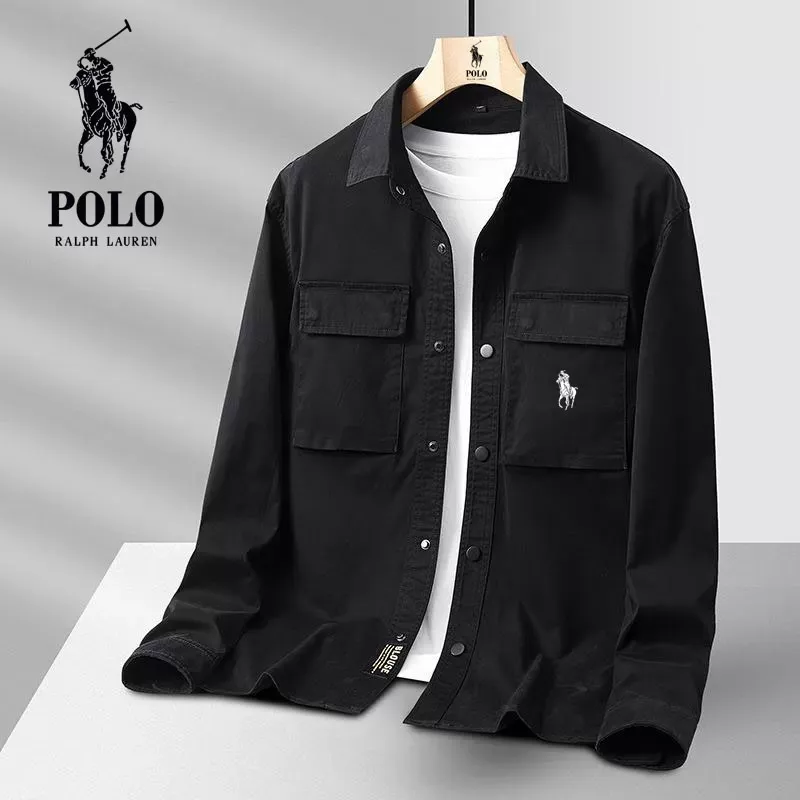 RALPH LAUREN Men's Workwear Trendy Cotton Casual Shirt Jacket