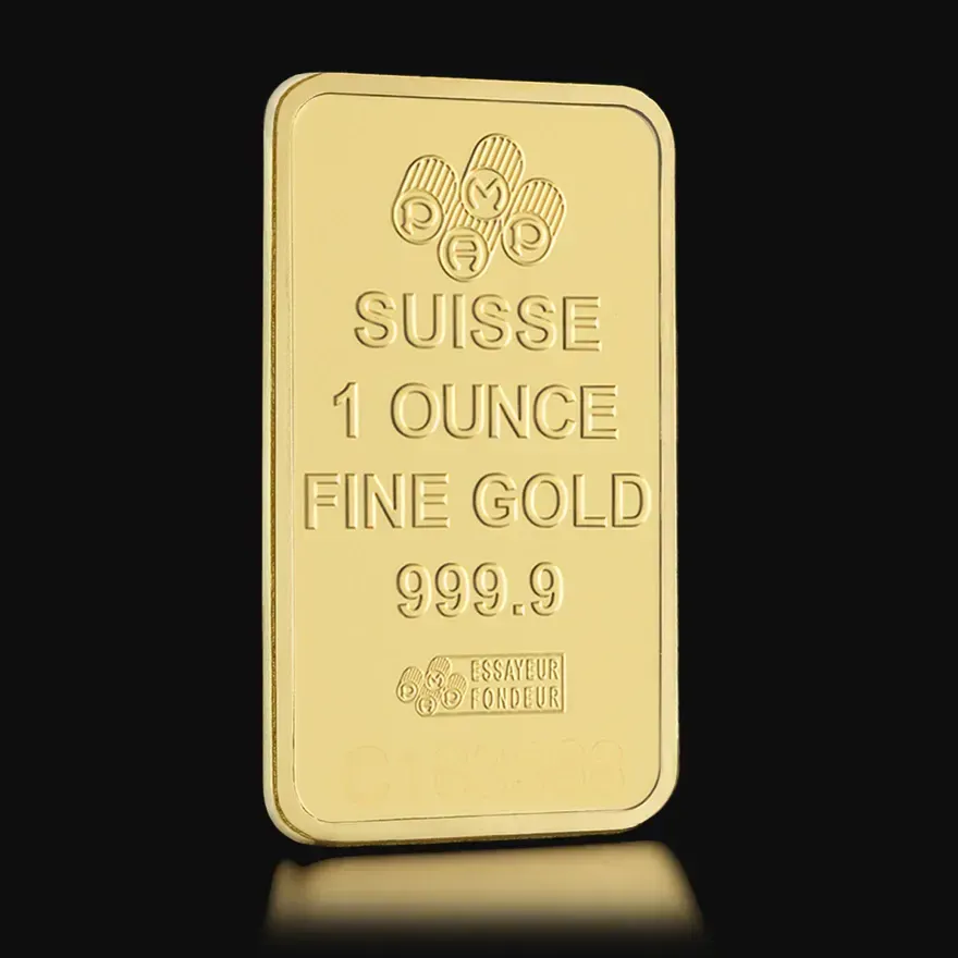 1 oz Gold Bar PAMP Suisse Lady Fortuna Veriscan .9999 Fine (In Assay)