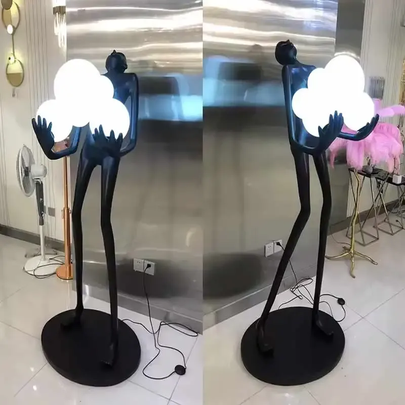 Hotel Nordic Living Room Corner Resin Sculpture Floor Light Designer Modern Minimalist Art Decoration Standing Led Floor Lamp