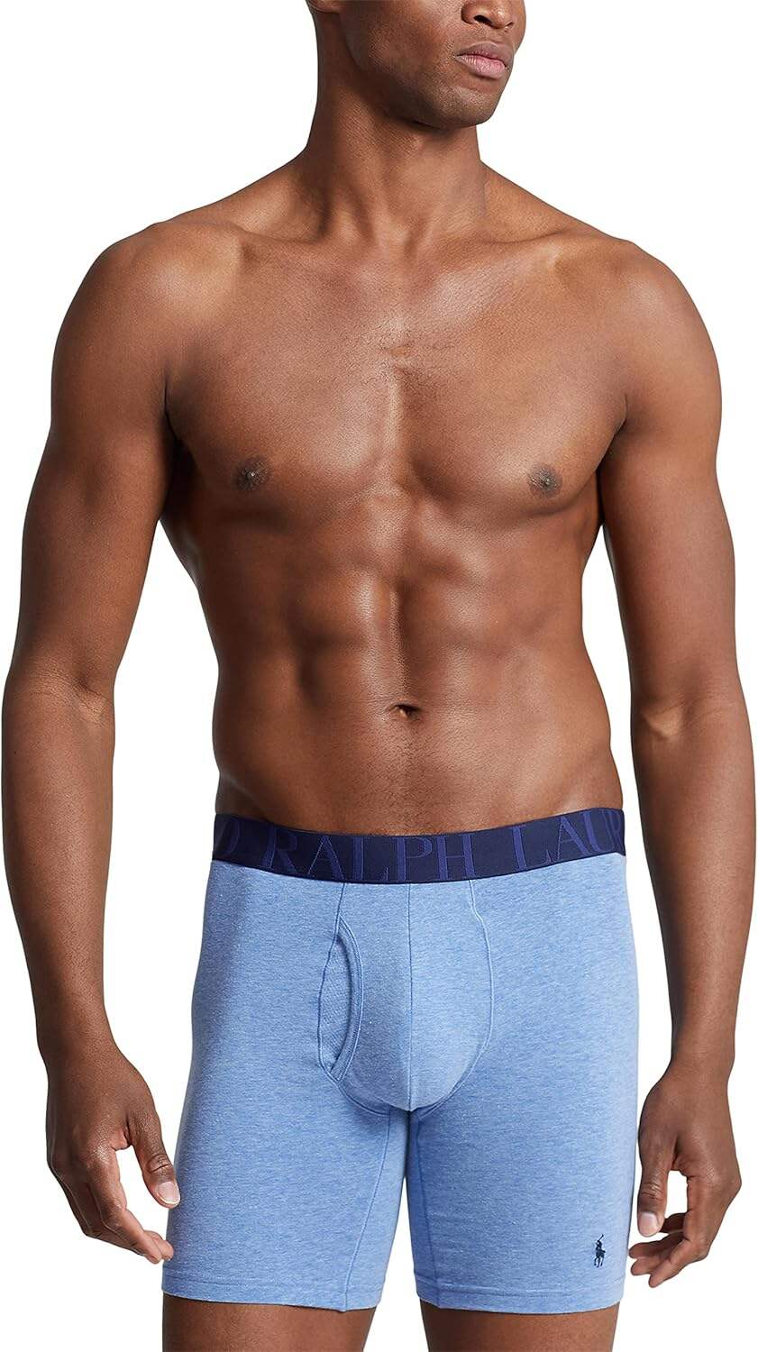Polo Ralph Lauren Men's Stretch Classic Fit Boxer Briefs, Trunks & Long Leg Available, 3-pack