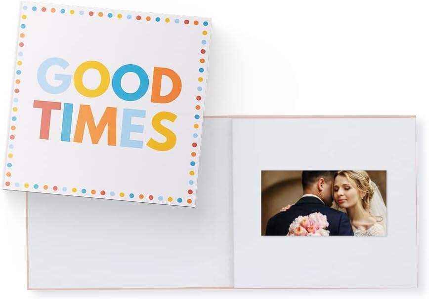 Heirloom Wedding Video Book - Create Your Own Digital Greeting Card Gift with Your Memories - Anniversary, Christmas, Wedding - Plays 10 Minutes of Video and Photos
