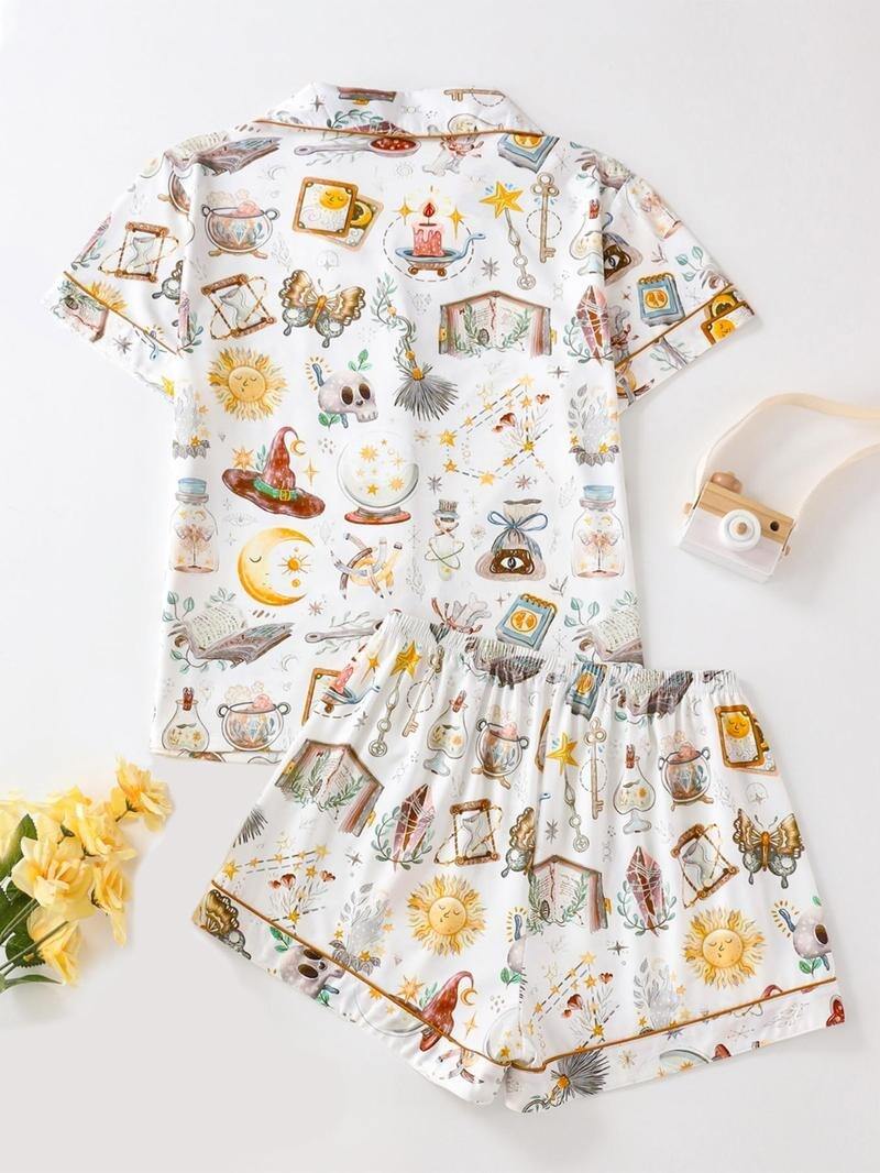 Summer Bloom Women’s Pajama Set – 2-Piece Lounge & Sleepwear