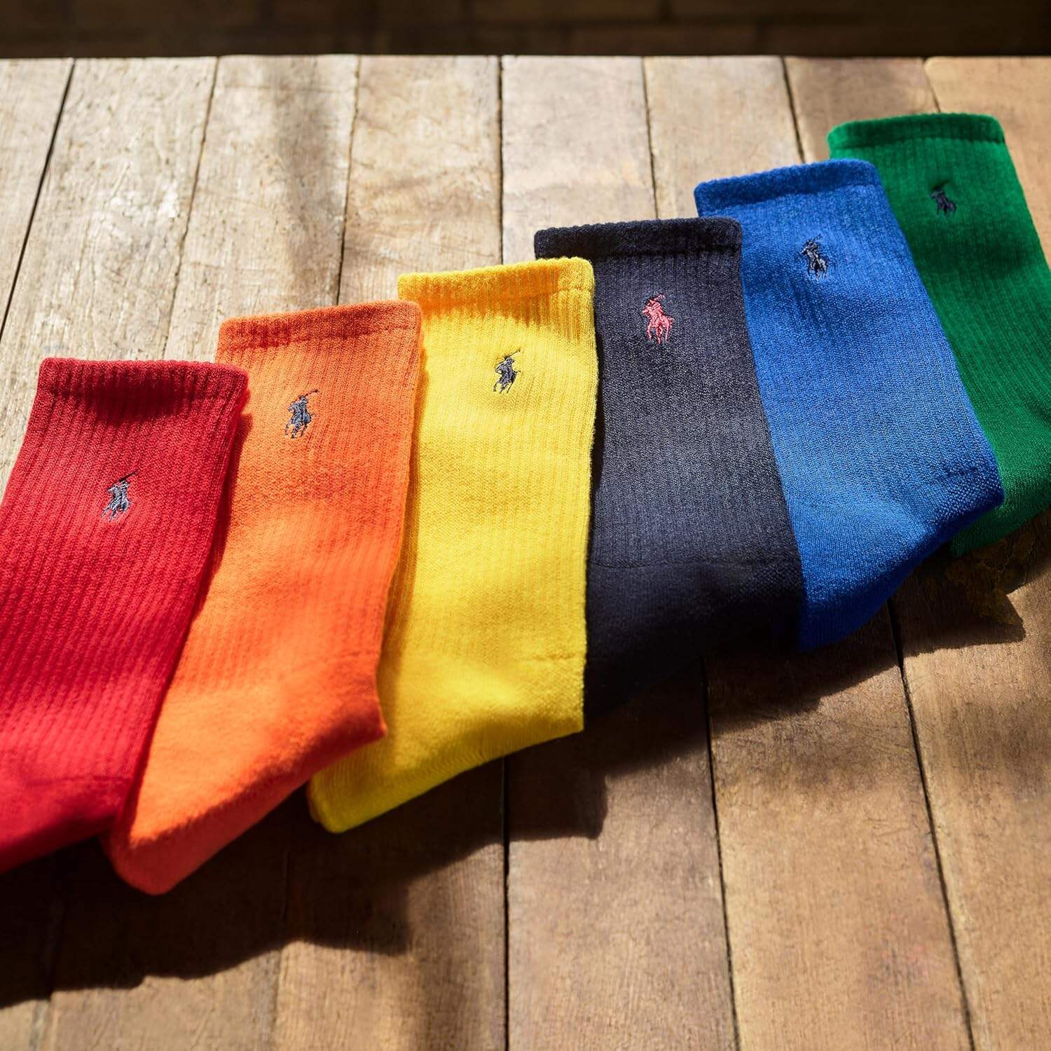 POLO RALPH LAUREN Men's Classic Sport Multi-Color Socks-6 Pair Pack-Athletic Comfort Cushioning
