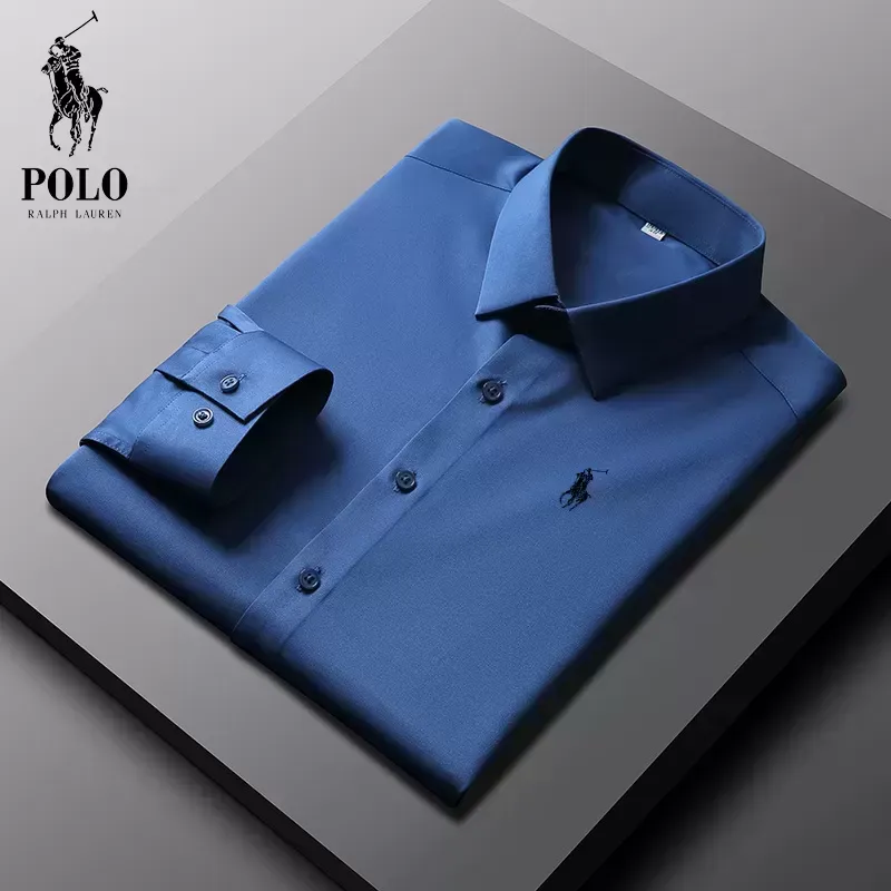 Ralph Lauren Men's Cotton Basic Denim Long Sleeve Shirt