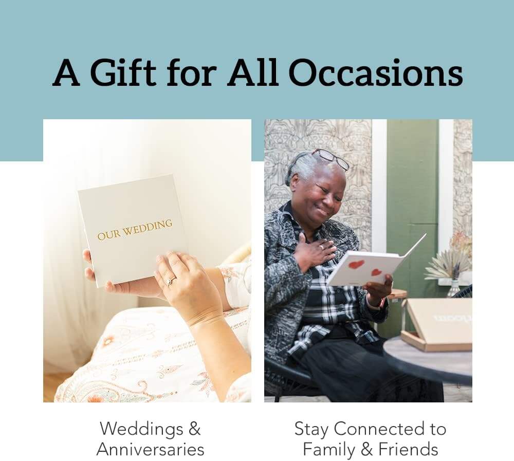 Heirloom Wedding Video Book - Create Your Own Digital Greeting Card Gift with Your Memories - Anniversary, Christmas, Wedding - Plays 10 Minutes of Video and Photos
