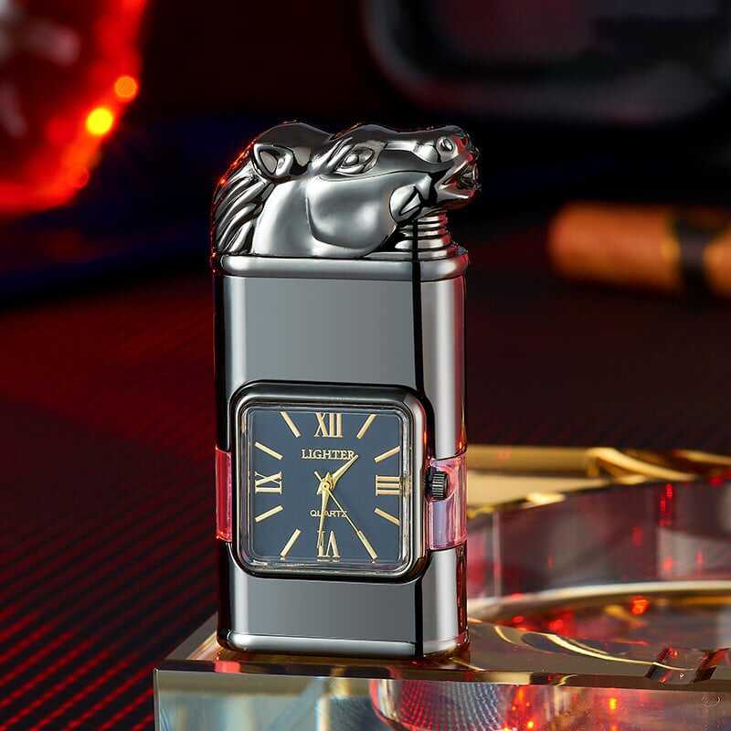 Windproof Lighter Vintage Watch Bezel Jet flame Torch