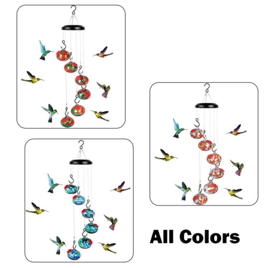 🎁 Hot Sale 49% OFF 🔥 2025 New Charming Wind Chimes Hummingbird Feeders Garden Decor