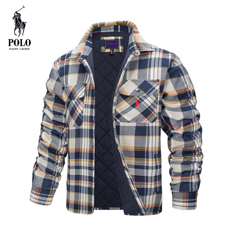 Ralph Lauren Men's Flannel Shirt Long Sleeve Button Down Jacket