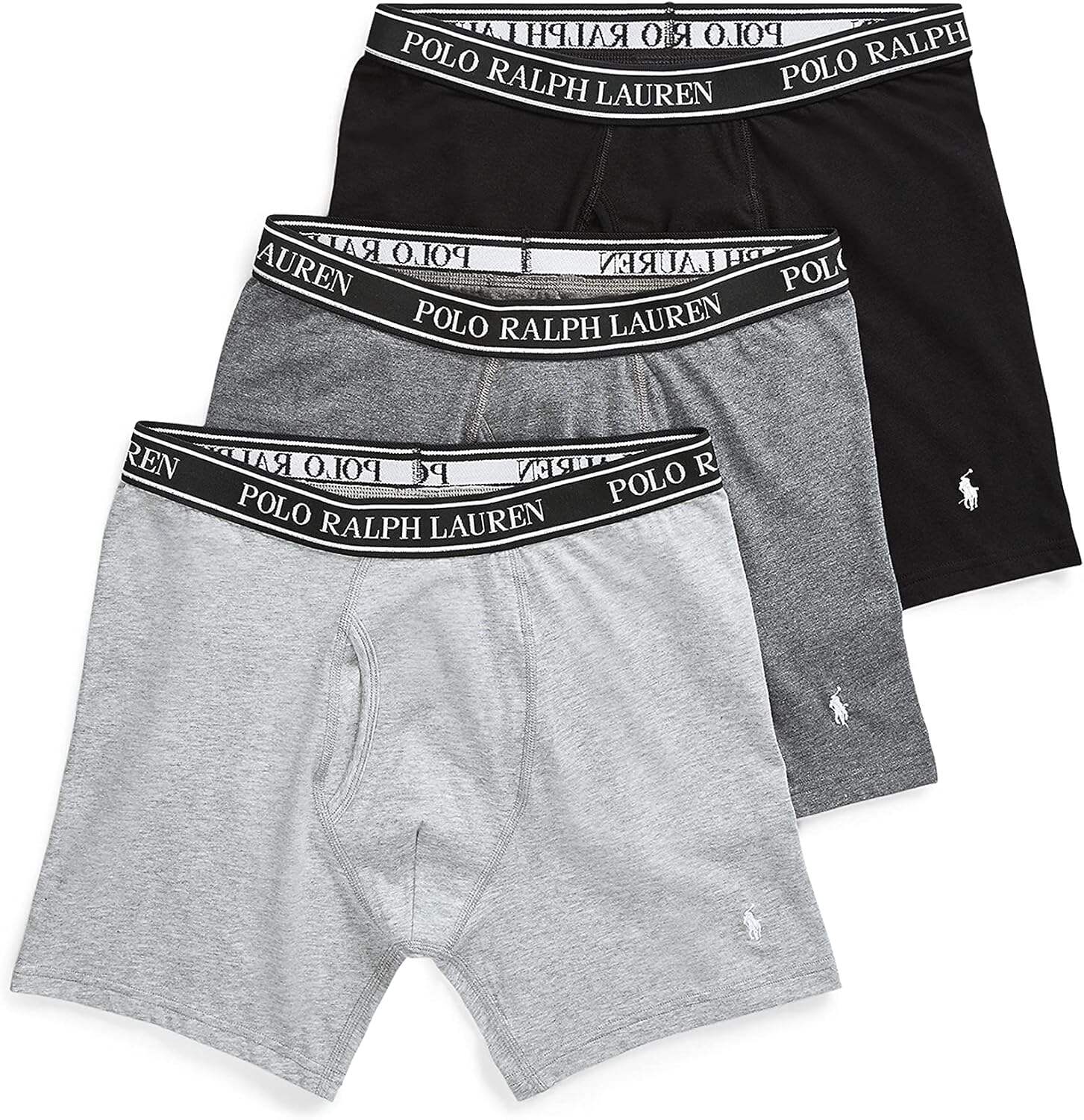 Polo Ralph Lauren Men's Stretch Classic Fit Boxer Briefs, Trunks & Long Leg Available, 3-pack