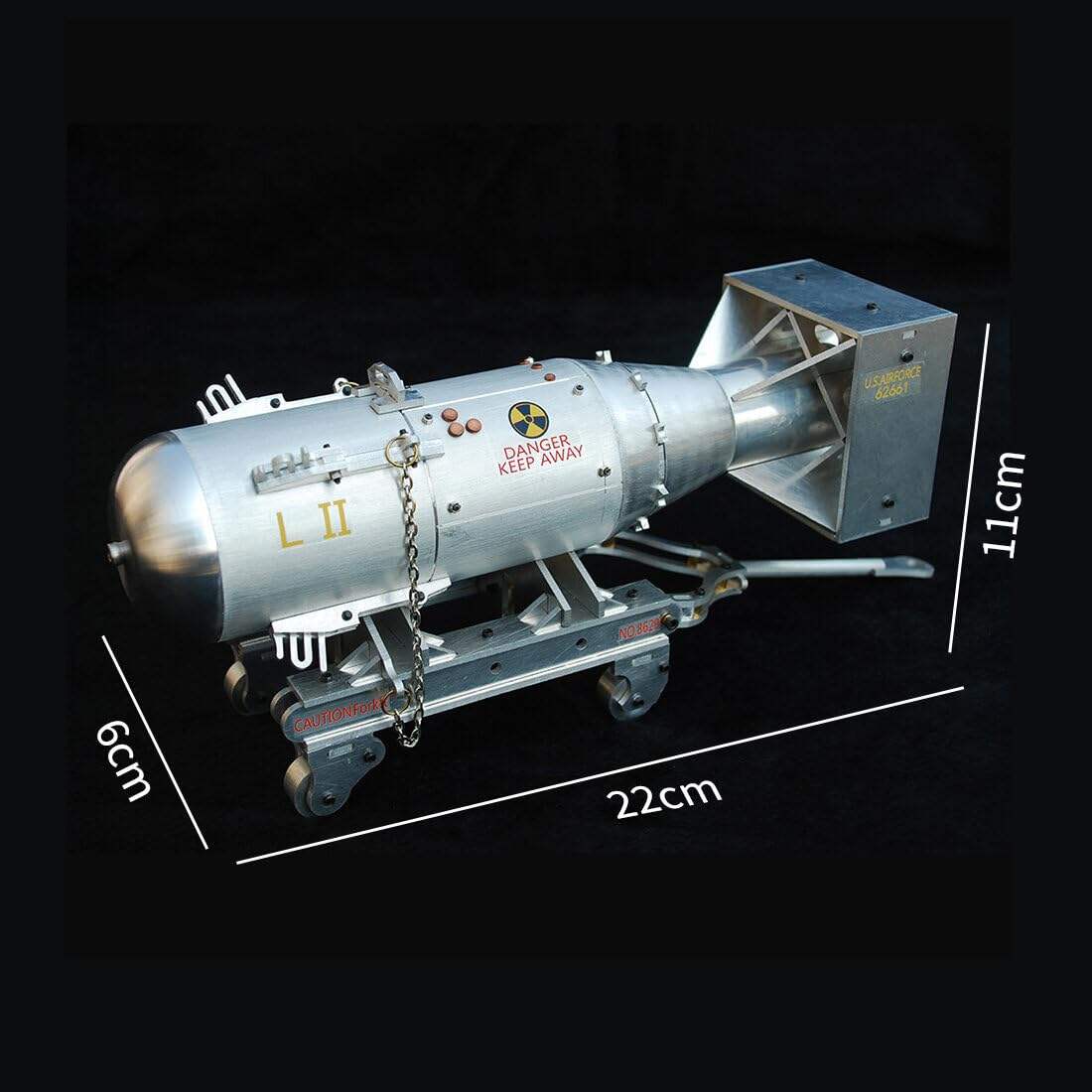 1/12 Full Metal WWII American Little Boy Nuclear Bomb Assembly Model