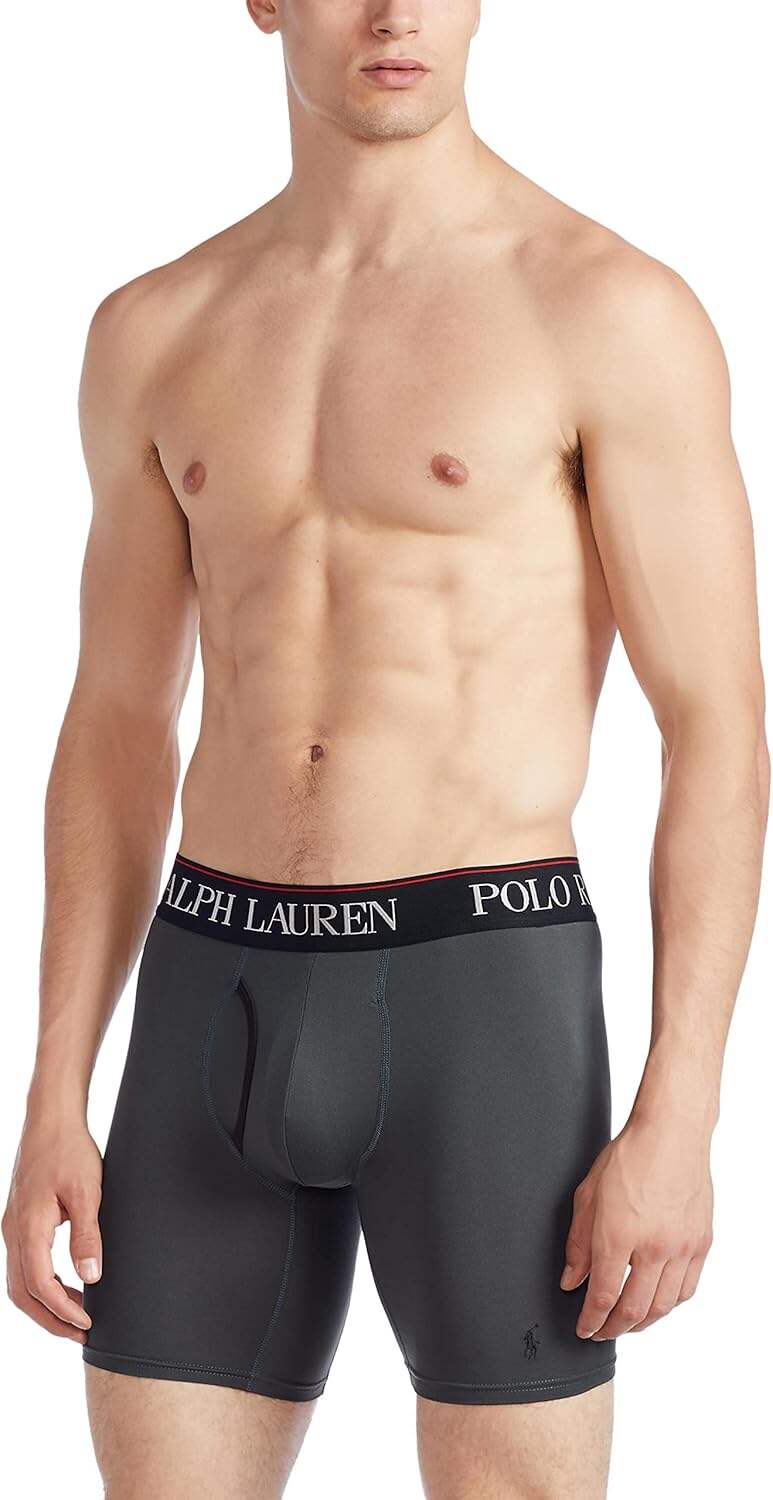 Polo Ralph Lauren Men's 4D Flex Cool Microfiber Boxer Briefs 3 Pack