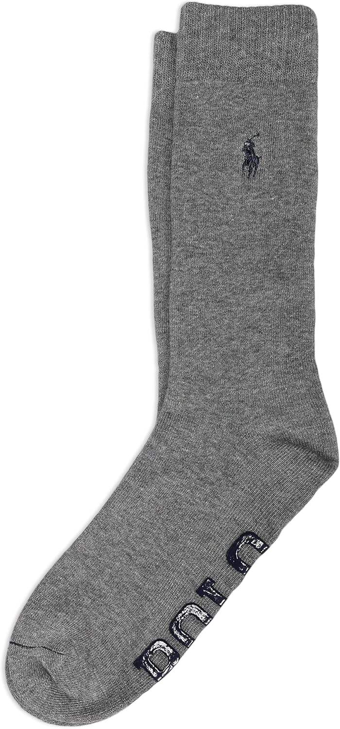 Polo Ralph Lauren Men's Casual Cozy Gripper Lounge Socks-Comfort Cushioning and Non-Slip Technology